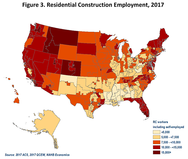 Figure 3. Residential Construction Employment, 2017