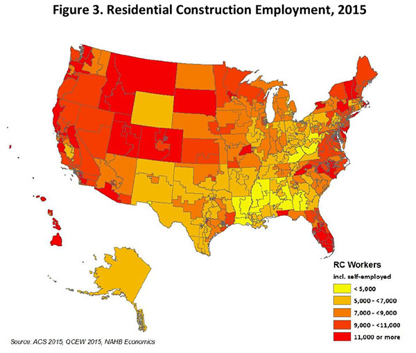 Figure 3. Residential Construction Employment, 2015